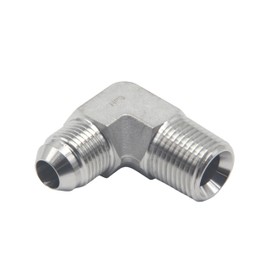 HFS(R) 1/2" Male NPT to 1/2" Male JIC Elbow 90° Flare Pipe Fitting 304 Stainless Steel (1/2" MNPT x 1/2" MJIC)