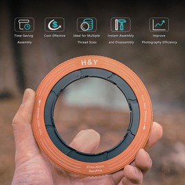 H&Y Step Up Rings for Filters Adapter Variable Step Up Ring Lens Filter Adapter Rings Stepping Up Ring 67-82mm to 82mm Orange