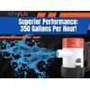 SEAFLO 01-Series 350 GPH Bilge Pump 12v 4-Year Warranty!