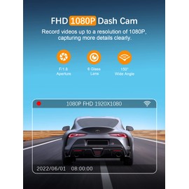 ARIFAYZ Dash Cam WiFi FHD 1080P Car Camera, Front Dash Camera for Cars, Mini Dashcams for Cars with Night Vision, 24 Hours Parking Mode, WDR, Loop Recording, G-Sensor, APP, Support 128GB Max