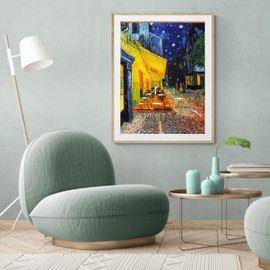 VeGuude Diamond Painting Kits for Adults, Van Gogh Cafe Terrace at Night Diamond Art DIY Round 5D Paint with Diamonds Pictures Gem Full Drill Diamond Dots for Home Wall Decor Gifts 12x16in