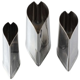 Kanda 076006 18-8 Stainless Steel Vegetable Cutting Die, Set of 3 Sizes, Cherry Blossom Petals, Commercial Use,