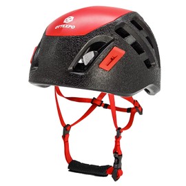OTTEXPO Rock Climbing Helmet, Lightweight Adjustable Helmet for Tree Climbing, Touring Hiking Caving, Work at Height (Red, Medium/Large)