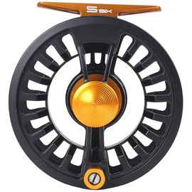 MAXIMUMCATCH Tail Fly Reel Large Arbor CNC Machined Aluminium Teflon Disc Alloy Body Fly Fishing Roll in 5/6 7/8wt (Black Roll, 3/4wt)