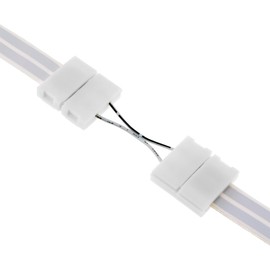 Vixen Go L-Shaped 90 Degree Quick Connector Adapter, Terminal Block for 23 AWG Flat Invisible Wire for Low Voltage Low Voltage, LED Lighting, Smart Doorbell, Audio Speakers in White, 2PK