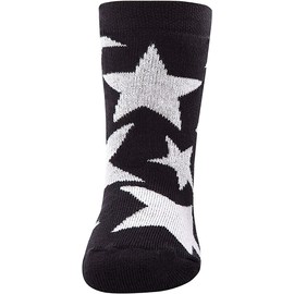 EWERS Stopper Socks Stars Socks with Non-Slip Sole for Girls and Boys, Non-Slip Socks with Rubber Sole, Made in Germany, 1 Pair of Non-Slip Children's Socks, black