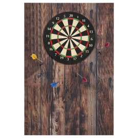 CODOHI Dart Board Wall Protector Felt Wood Grain Foldable Dart Board Backing Tiles Dartboard Backboard Cork Backboard Alternative | Home & Basement & Garage Use Wall Protector with Adhesive Pads
