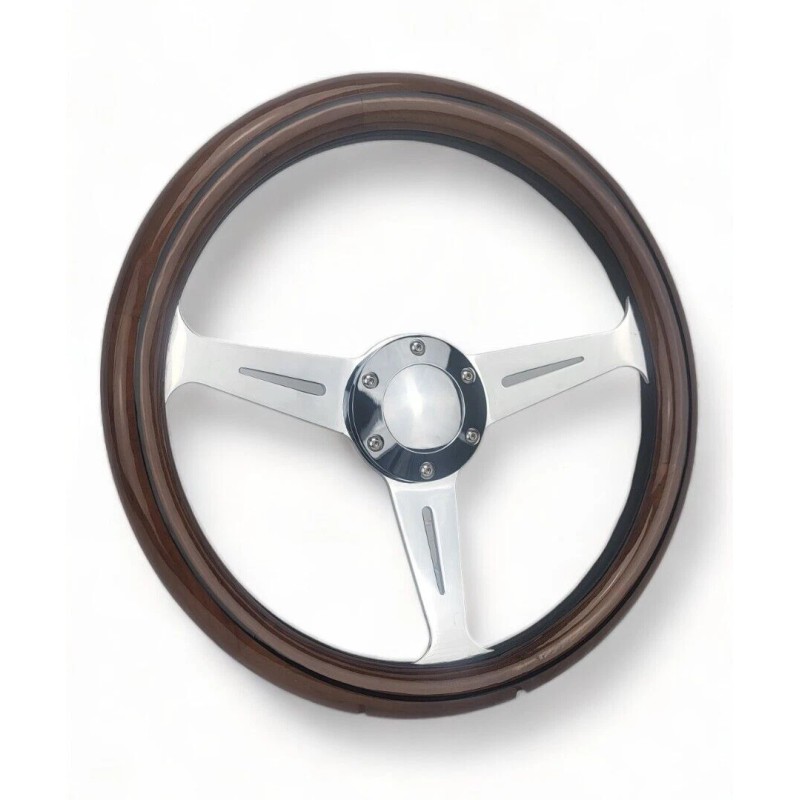 New World Motoring 14" Inch Classic Nostalgia Style Wood Grip
