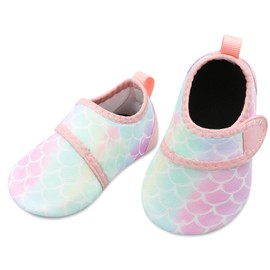 BARERUN Baby Boys and Girls Barefoot Swim Water Skin Shoes Aqua Socks for Beach Swim Pool Pink 0-6 Months Infant