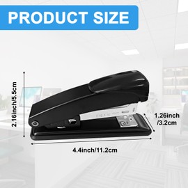 Voittozege 9 Pieces Desktop Stapler Metal Desktop Stapler Staplers Bulk with 6000 Staples Heavy Duty Office Stapler Bulk 25 Sheet Capacity Office Staple for School Office (Black)
