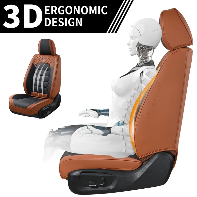 FLORICH Car Seat Covers, Leather Seat Covers, Front Seat Covers