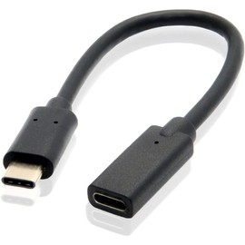 Herfair USB Type C Male-to-Female Extension Cable, 0.6ft, Thunderbolt 3 Compatible, 10Gbps Data Transfer, 100W Fast Charging, 180 Degree Rotation