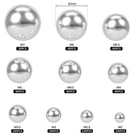 750 PCS Stainless Steel Bearing Balls, Precision Metal Ball