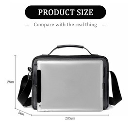 Naudamp Men's Shoulder Bag Leather Shoulder Bag Casual Waterproof Bag Office Briefcase Outdoor Travel Handbag, black, crossbody