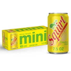 Squirt Caffeine Free Grapefruit Soda Pop, 7.5 fl oz, 20 Pack Cans