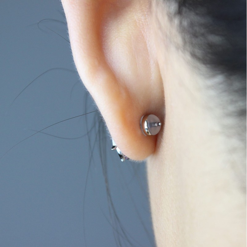Rubber Earring Backs for Studs, Clear Soft Earring Backs for