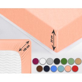 Sesto Senso Jersey Cotton Fitted Sheet 200 x 200 cm Pink