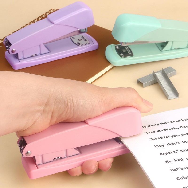 Stapler, Office Stapler, Desktop Stapler, Stapler for Desk(Pink)