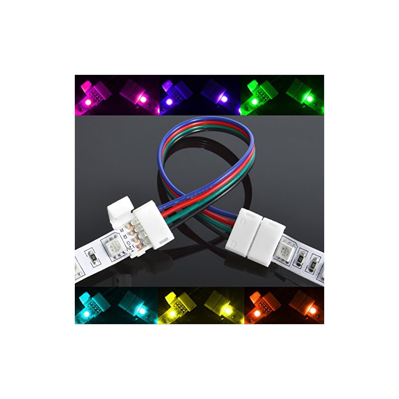 ABI 10mm 6-Inch 4-Wire Solderless Flexible Coupler for 5050 RGB
