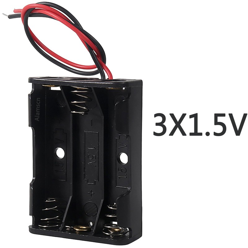 単4電池用 3x1.5V 電池ボックス 3スロットAAA 1.5 vバッテリーホルダー(5個)