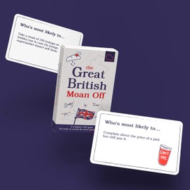 Bubblegum Stuff Great British Moan Off Game - Who's Most Likely To? Card Game - Find Out Who Is The Most British - Suitable For Family, Kids, Teenagers & Adults