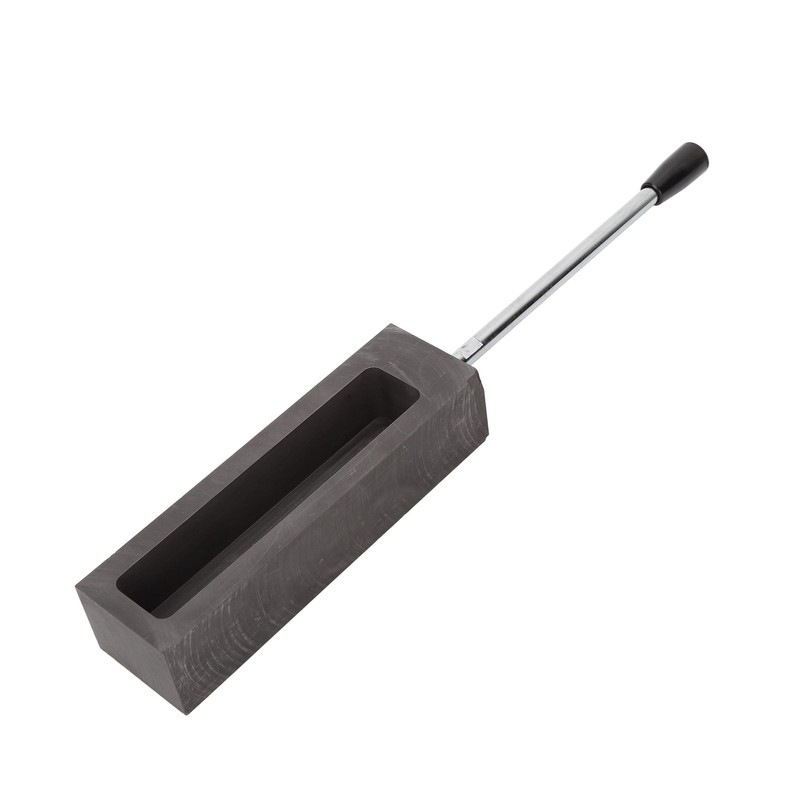 Ingot Graphite Mould Long Handle Graphite Fused Gold 6.6 Lb