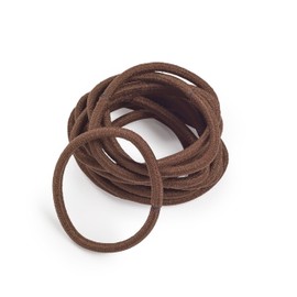 Manicare Hair Bands, Pack Of 12 Brown Bobbles, Ponytail Holder, Snag Free Elastic Hair Ties, Metal Free No Damage Gentle On The Hair, Thick Bands Suitable For All Hair Types