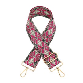 LOHGOU Adjustable Purse Bag Strap Wide Crossbody Strap Replacement Strap Extender for Handbag Shoulder Bag (Rose)