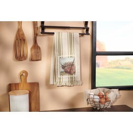 Primitives by Kathy Floral Highland Kitchen Towel in Cream and Green