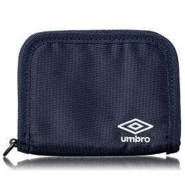 Umbro for Men, Kids Zippered Bi-Fold Minimalist Slim Nylon Wallet (Navy), Blue