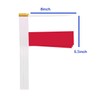 25 Packs Small Poland Flags on Handheld Stick，Miniature Polish Flag