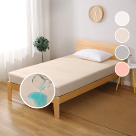 Waterproof Fitted Sheet, 100% Cotton, Mattress Cover, Bed Sheet, Bedwetting Sheet, Baby & Children, Washable, Washable, Breathable, Dust Mites, Moisture Wicking, Sweat Absorbent, Quick Drying (Single,