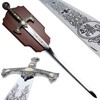 Crusader Medieval Sword with Wall Display Plaque. for Wall Decoration,