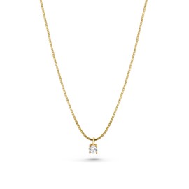 LIVYEN Dainty 14k Gold Plated Crystal Necklace| Necklaces for Women| Cubic Zirconia Jewelry|Collarbone Necklace| Valentine's Gift for Her