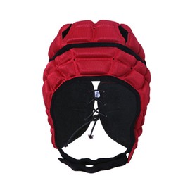 Rugby Helmet Head Guard Football Helmet Guardian Head Guard Football Goal Adjustable Cap Equipment Support Reduce Protection Against Impact Collisions Girls Boys Light Red M