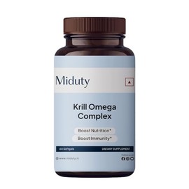 Aceite de krill Miduty de Palak Notes - Aceite de salmón salvaje - Aceite de krill omega 3 - Astaxantina - EPA y DHA - Omega 3 - Paquete de aceite de 
