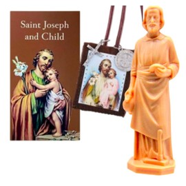 Westmon Works St Joseph Scapular Bulk Pack Dozen Bundle Saint Holy Cards and Wool Scapulars, 12 of Each