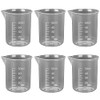 6 Pieces 1.69oz/50ml Plastic Measuring Cups Clear Measuring Cup Plastic