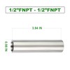 TAISHER 2PCS Stainless Steel Pipe Fittings, 1/2" NPT x 1/2"