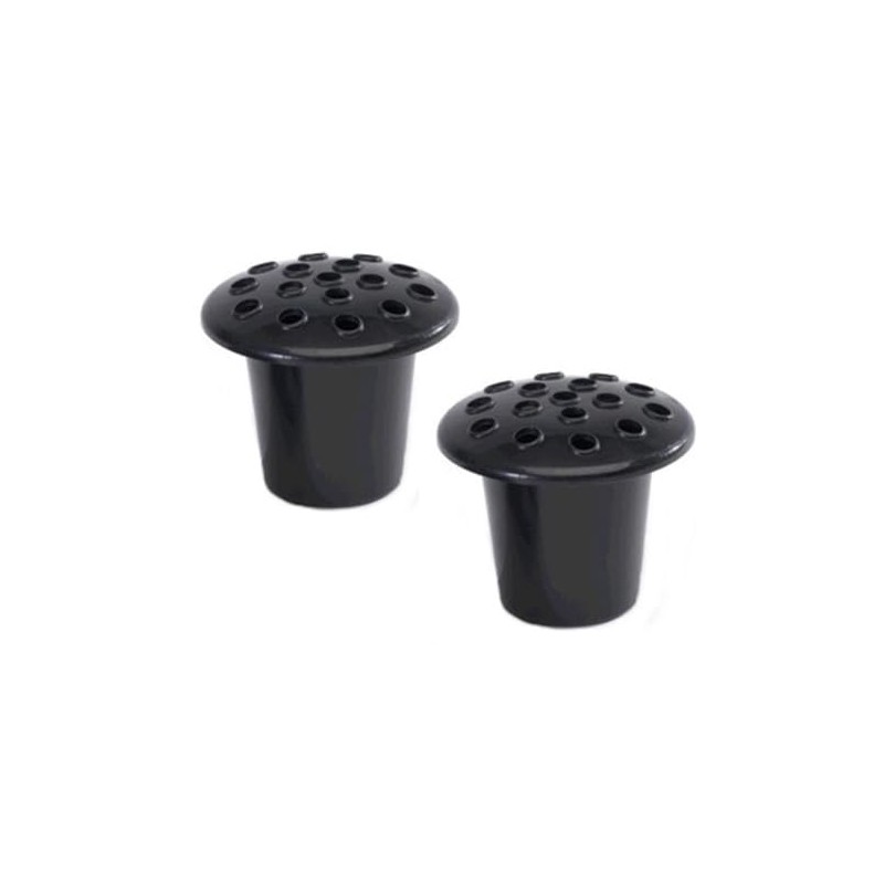 PACK OF 2 Black Memorial Grave Vase with Lids |