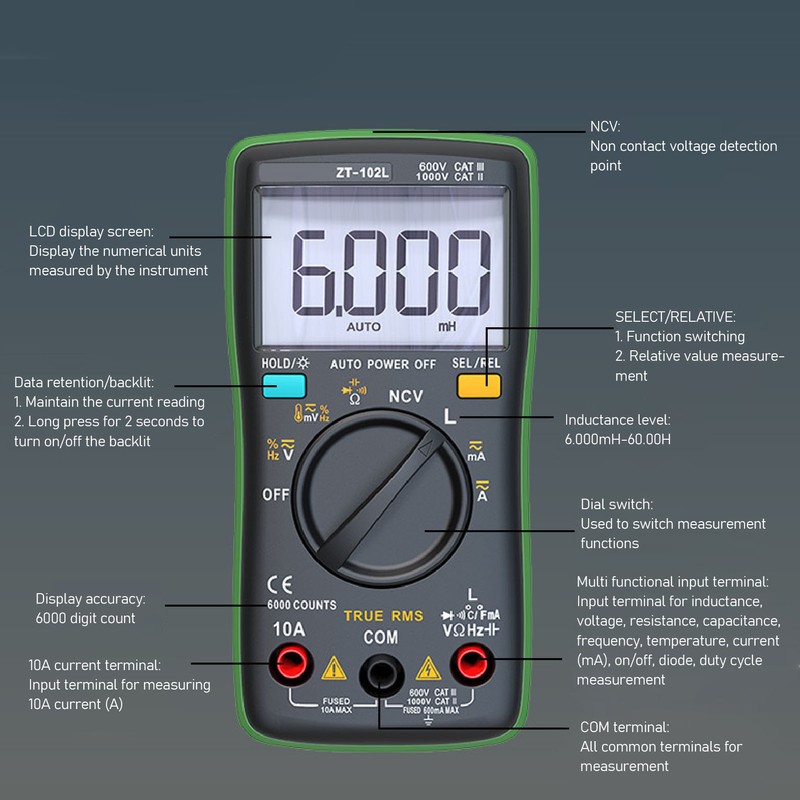 Digital Multimeter High Accuracy Inductance Capacitance Resistance Tester LCR Meter