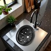 Black 3-Inch Garbage Disposal Splash Guard - Kitchen Sink Baffle