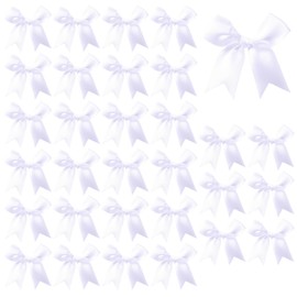 Wrap Bows - 30pcs 3.3 Inch Elegant Bows for Gift Wrapping, Party Decorations, Wedding Decor, Birthday Presents, Holiday Gifts, DIY Crafts, Baby Shower, Anniversary, Christmas, Bags White