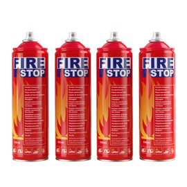 AmzBoom Fire Extinguisher 4-Pack with Mount Brackets-Portable for Home, Kitchen, Car, Boat -Multi-Purpose Fire Protection with Reignition Prevention-Easy & Safe Aerosol Spray.