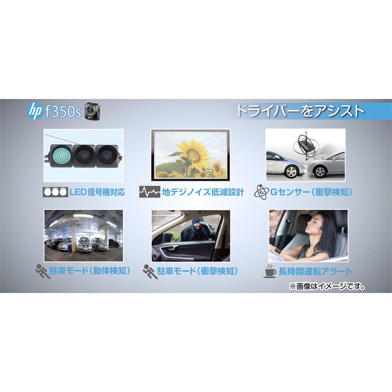 Hewlett Packard (hp) 2 Megapixel Dash Camera, F350s Full HD,