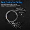 Fluorocaron Fishing Leaders,12pcs Fluorocarbon Wire Leader Line with Swivels and