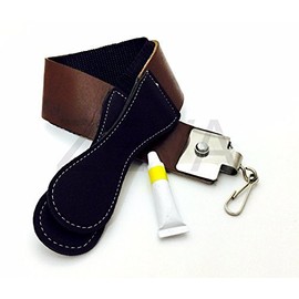 MEN'S BARBER STRAIGHT RAZOR LEATHER SHARPENING STROP/STRAP & DOVO PASTE USA