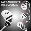 Golf Iron Head Covers Numbers Synthetic Leather Headcover Deluxe Value