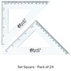 Virginia's Store 5 inch/13cm 90 Set-Squares Pack of 24, Crystal
