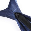 Corbata con cierre preatada para hombre, diseño de rayas, para
